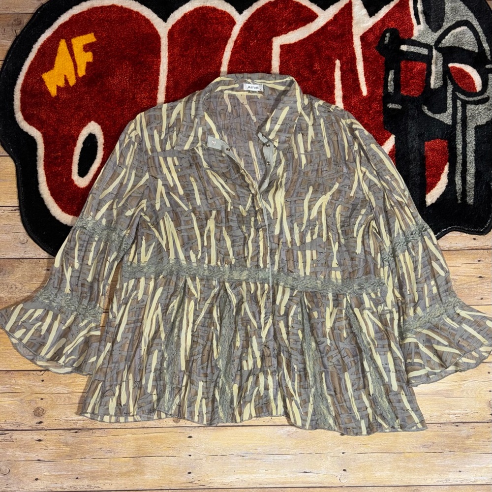 Jaipur Boho Sheer Peplum Blouse